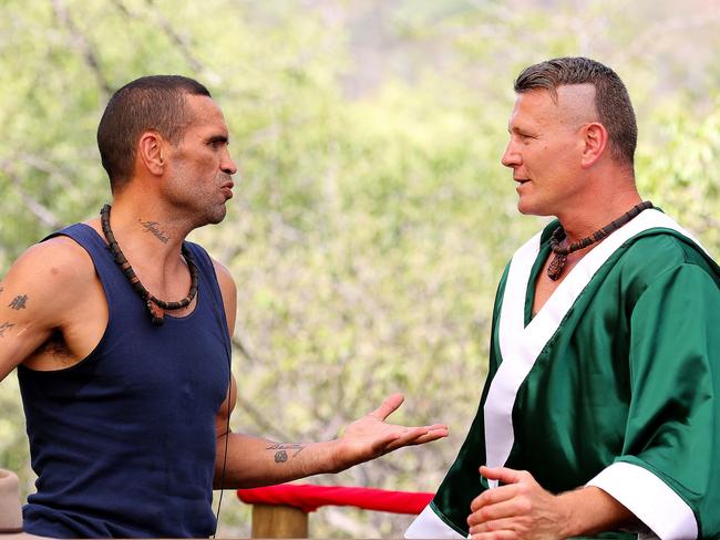 Anthony Mundine, with rival Danny Green, says he quit the show because he missed his children.