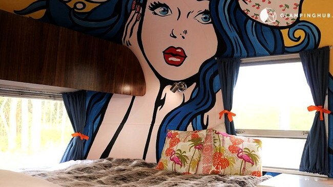 The interior has cool pop art murals. Picture: Supplied/Glampinghub.com