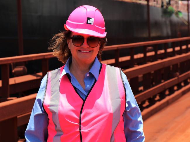 Gina Rinehart at Port Hedland.