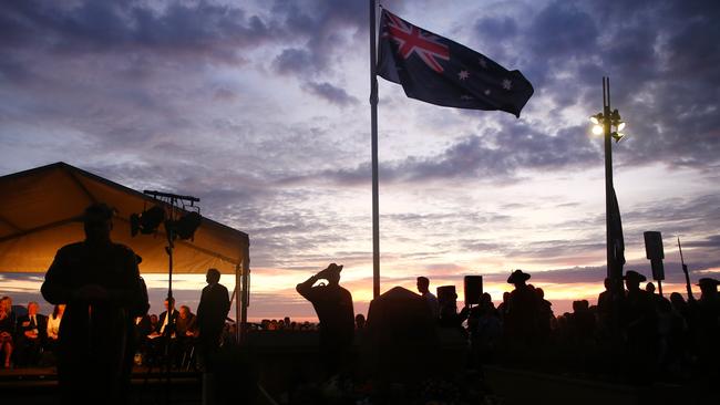 Terrigal-Wamberal RSL Sub Branch dawn service, Terrigal Beach. Picture: Peter Clark