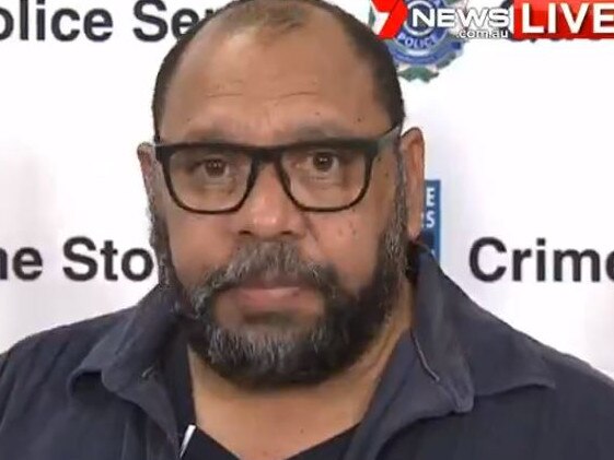 Nick, the uncle of the little boy who died after being left in a childcare bus, speaking at a Cairns media conference. Picture: 7 News