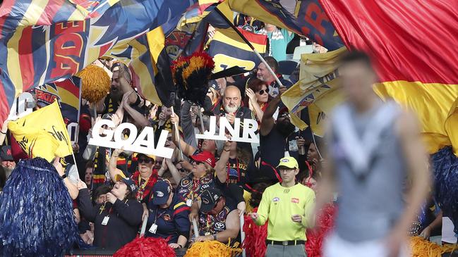 Crows and Power fans are coming back to Adelaide Oval, starting on July 20, when Adelaide hosts St Kilda. Picture: Sarah Reed.