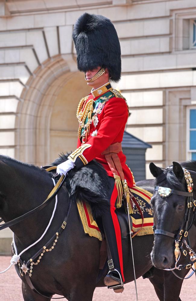 Prince William, Duke of Cambridge rides his horse along The Mall. Picture: Getty