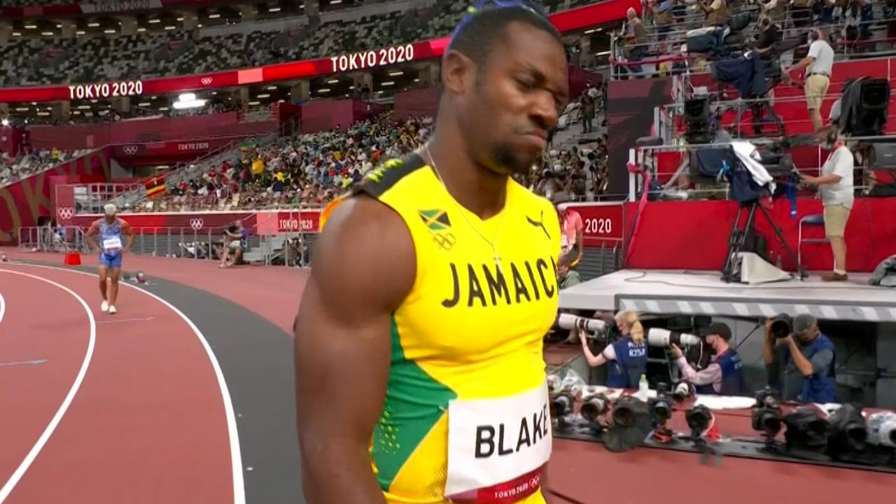 Yohan Blake's epic reaction post-race.