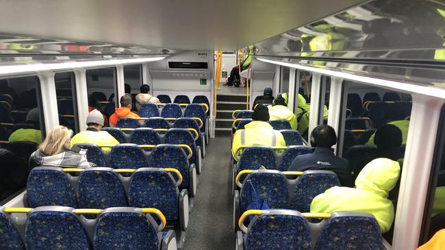 NSW Health have listed a number of trains infectious people travelled. Picture: NCA NewsWire / Nicholas Eagar