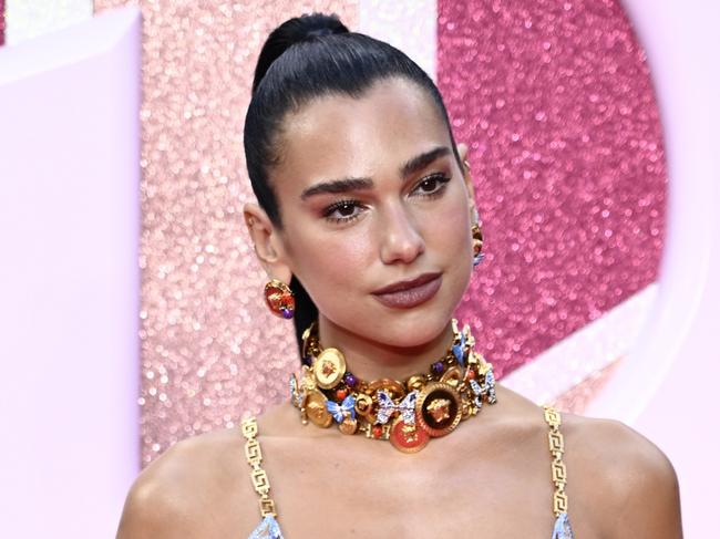 LONDON, ENGLAND - JULY 12: Dua Lipa attends the "Barbie" European Premiere at Cineworld Leicester Square on July 12, 2023 in London, England. (Photo by Gareth Cattermole/Getty Images)