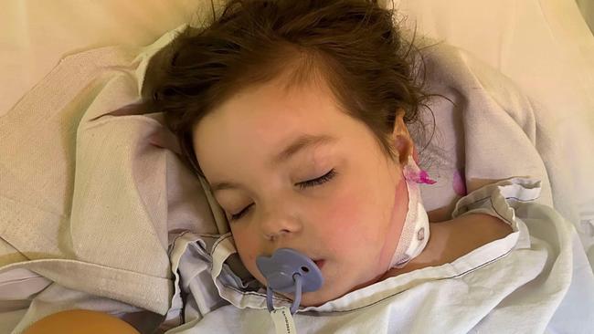 Two-year-old Starlee Holley has been diagnosed with a rare condition called, Langerhans cell histiocytosis. Picture: Supplied