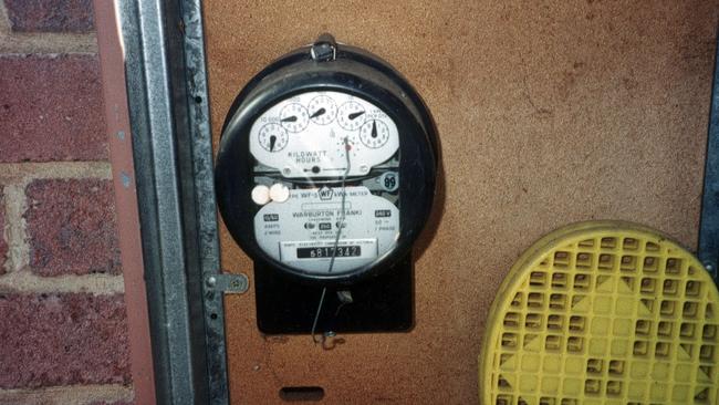 Tampered wiring on power meter allowing the theft of electricity.