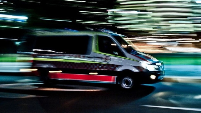 A man in his 20s has been rushed to hospital with life-threatening injuries following a crash between a motorcycle and a vehicle in Beerwah on Friday night.