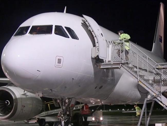 Four charter flights took more than 240 China evacuees to Christmas Island where they would be quarantined. Picture: Supplied