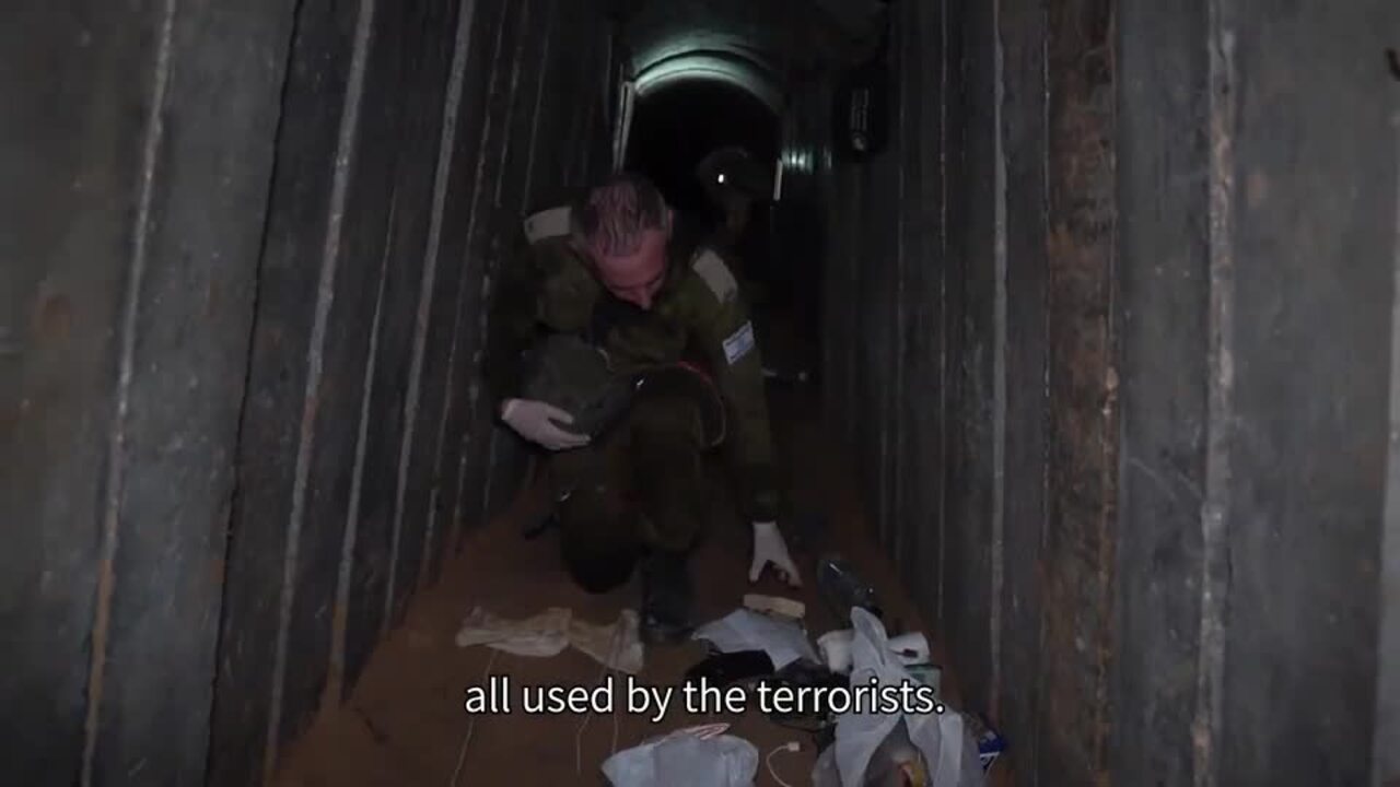 Israel military shares video of Hamas tunnels