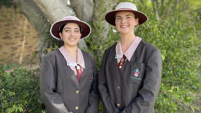 St John Fisher College captains, Prabhdeep Kaur and Charlotte Polinski. Picture: Contributed