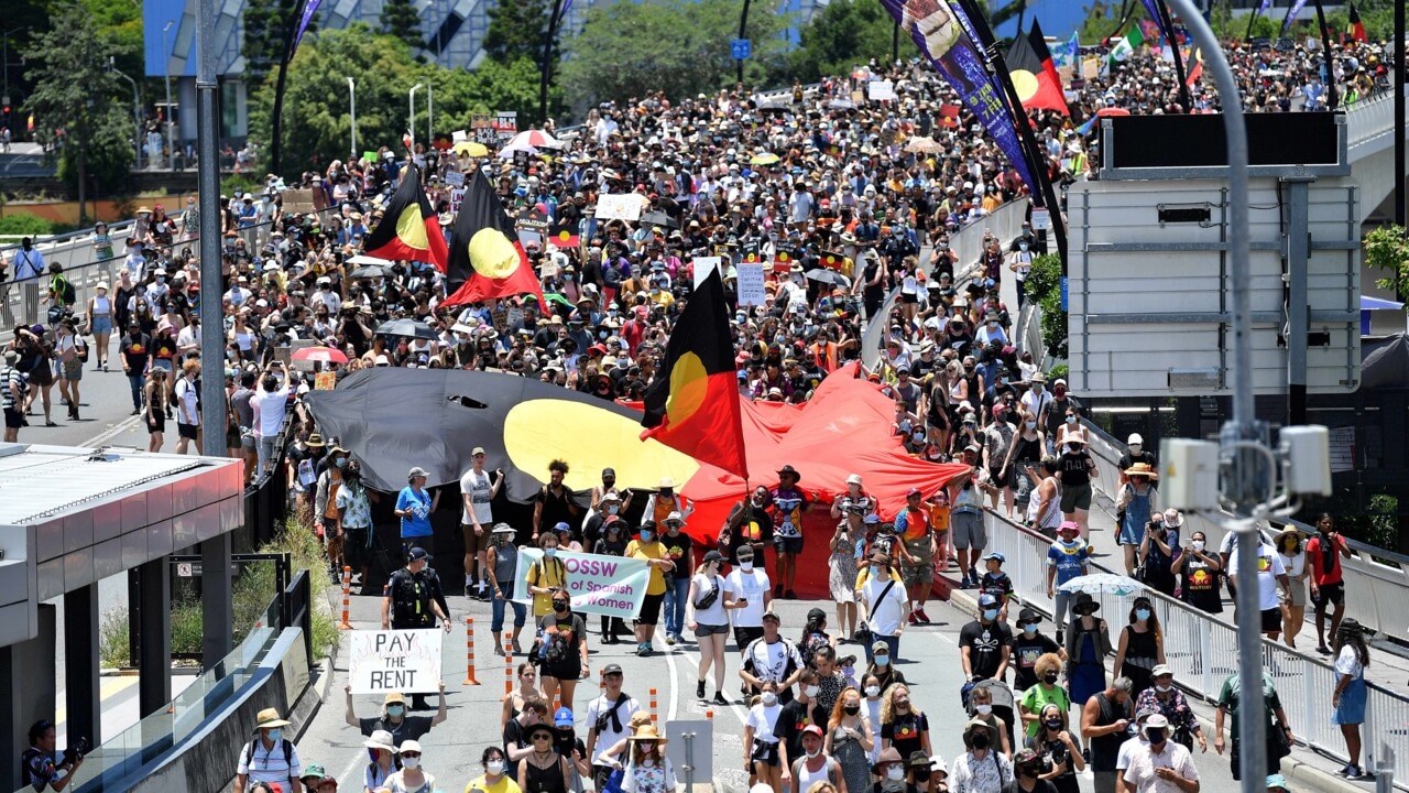 Thousands attend Brisbane Australia Day protest Sky News Australia