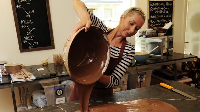 Chocolatier Rebecca Knights, owner of the artisan chocolate brand.