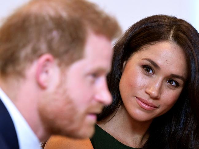 (FILES) In this file photo taken on October 15, 2019 Britain's Prince Harry, Duke of Sussex, and Britain's Meghan, Duchess of Sussex attend the annual WellChild Awards in London on October 15, 2019. - Prince Harry Meghan Markle announced Sunday the birth of their daughter Lilibet Diana, who was born in California after a year of turmoil in Britain's royal family. "Lili is named after her great-grandmother, Her Majesty The Queen, whose family nickname is Lilibet. Her middle name, Diana, was chosen to honor her beloved late grandmother, The Princess of Wales," said a statement from the couple. (Photo by TOBY MELVILLE / POOL / AFP)