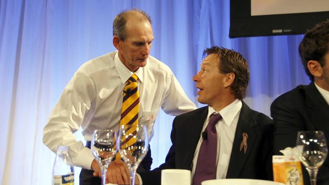 Wayne Bennett and Craig Bellamy are set to appear together at a Toowoomba lunch. Picture: Nathan Richter / Courier-Mail archive