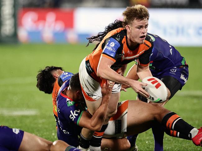 Lachlan Galvin has tried hard for the Wests Tigers. Photo: Dave Rowland/Getty Images