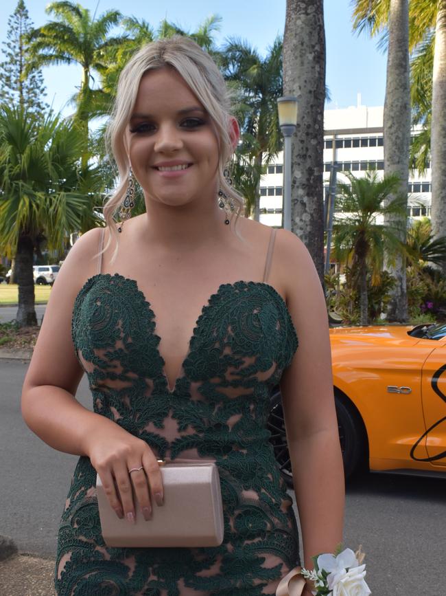 Taylah Sweetman at the Sarina State High School formal at the MECC, Mackay, on Thursday November 19. Picture: Zizi Averill
