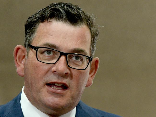 xMELBOURNE, AUSTRALIA - NewsWire Photos FEBRUARY 3, 2022: Victorian Premier Daniel Andrews speaks at a press conference at Treasury Place in Melbourne. Picture: NCA NewsWire / Andrew Henshaw