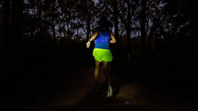 By Sunday, a fresh batch of runners temporarily joins the course for a midnight marathon. Picture: Marilia Ogayar