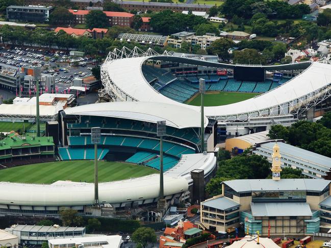 aerial photo of the SCG and Allianz Stadium. pic mark evans