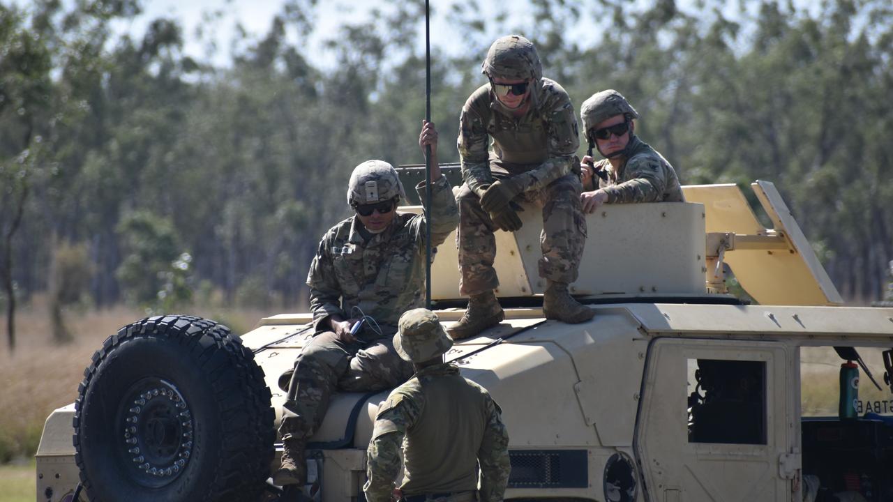 Soldiers at the launch.