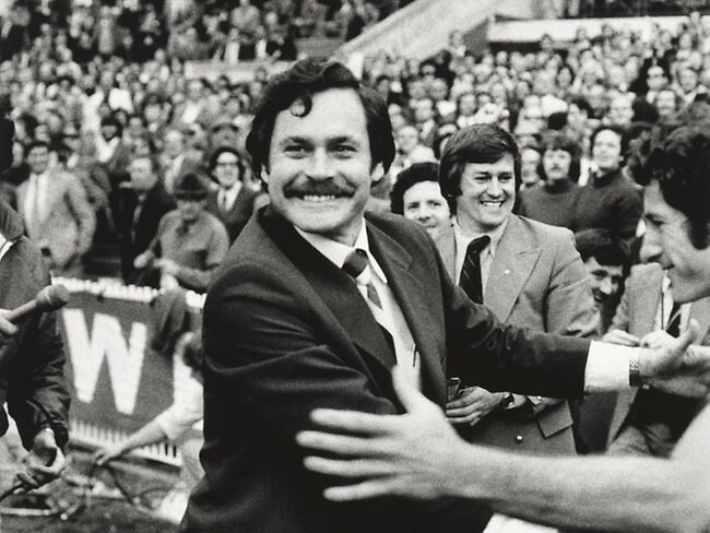 <p>Ron Barassi (1977).</p> <strong>Hair-razing brush with history</strong>