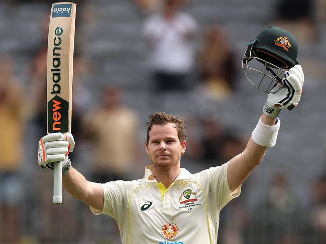 Steve Smith cast doubt about chasing Ricky Ponting’s Test century record. Picture: Cameron Spencer/Getty