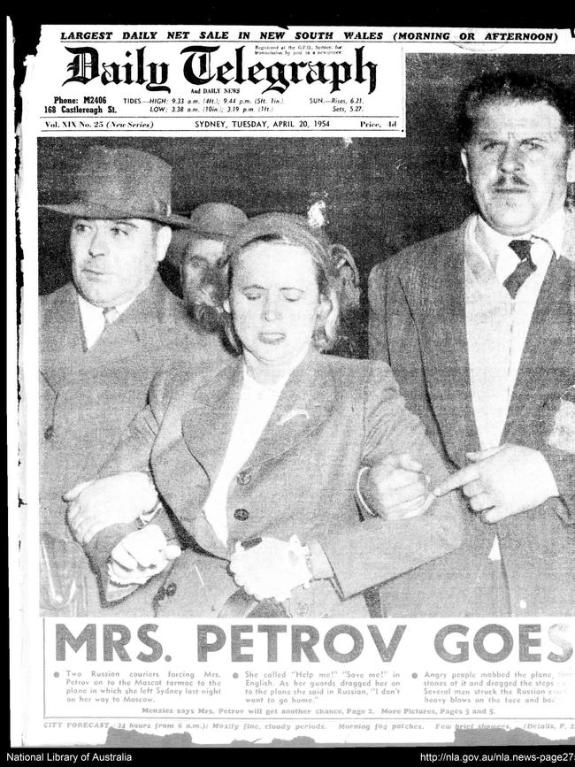 Historic front pages of The Daily Telegraph. Tuesday, April 20, 1954. The Petrov Affair.