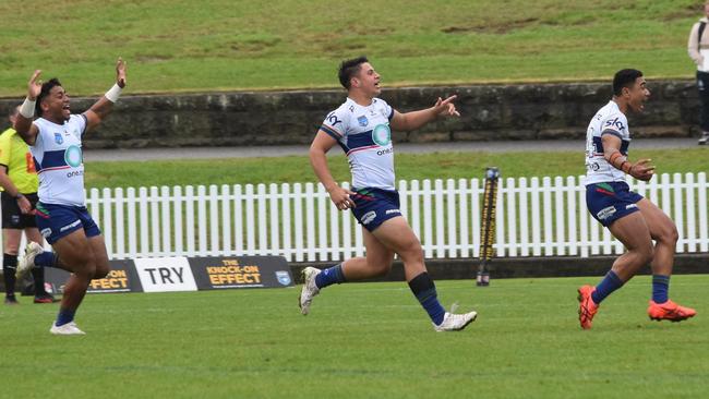 The Warriors celebrate their win over Canterbury at Henson Park. Picture: Sean Teuma