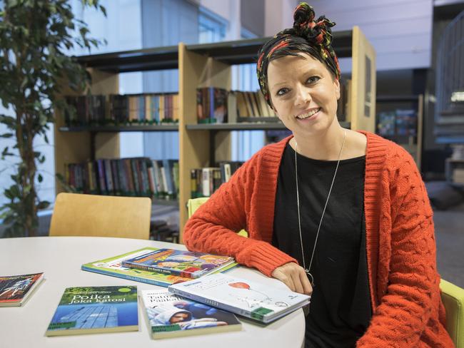 Hiidenkiven Pereskoulu School language teacher and librarian Mari Keikkila. Picture: Ella Pellegrini.