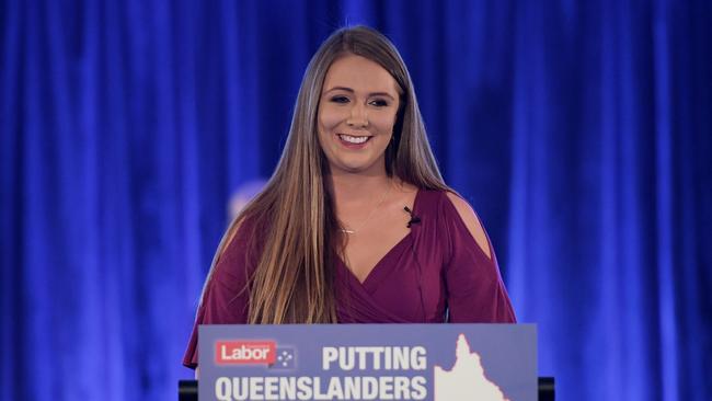 Labor candidate for Gaven Meaghan Scanlon at the 2017 Queensland Labor 2017 Campaign Launch at the Gold Coast Convention Centre. Picture: AAP/Tracey Nearmy