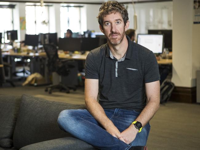 02/11/2017: Atlassian CEO Scott Farquhar is arguing against the government's crack down on 457 visas. Atlassian want to bring talented people from Silicon Valley here who will help build the businessand create more jobs here but the government's cut back on skilled workers from overseas is inhibiting the company'sgrowth and job potential. Photographed at their offices in Sydney on Thursday. Hollie Adams/The Australian