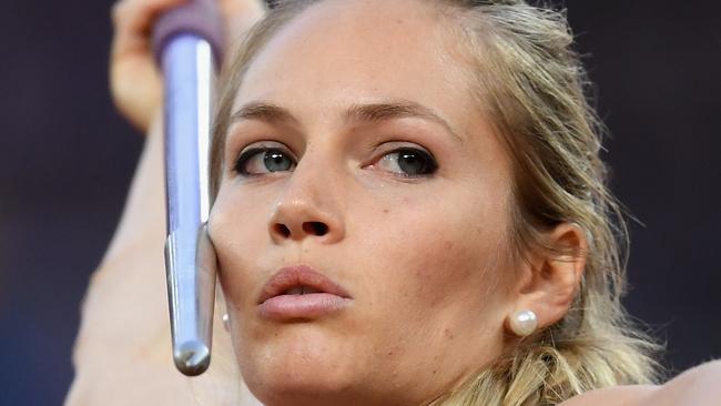 Kelsey-Lee Roberts prepares to throw. Photo: Getty Images