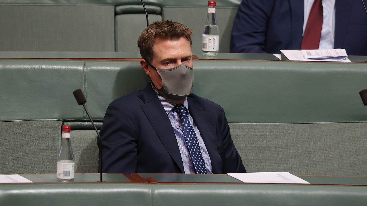 Christian Porter after Question Time in the House of Representatives in Parliament House in Canberra. Picture: NCA NewsWire / Gary Ramage