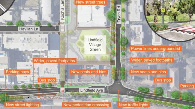 A diagram of the new traffic changes planned in Lindfield.