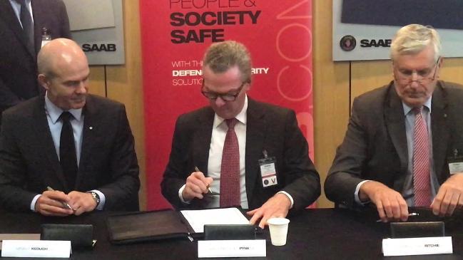 Pyne signs Saab patrol boat deal