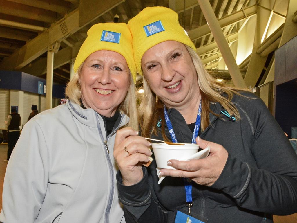 Dale Ivanovic and Christine Neilson at Vinnies CEO Sleep Out at CBUS Stadium, Robina. Picture: Regina King