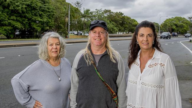 Members of the new Southern Transport Alternative Routes alliance, Lorraine Cook, Andrew McKinnon and Kathy Down. Picture: Jerad Williams