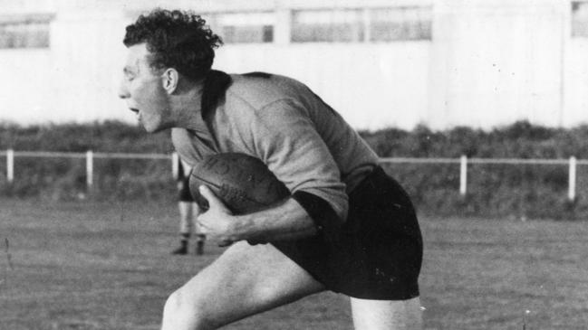 Doug Thomas training before the 1956 SANFL Grand Final.