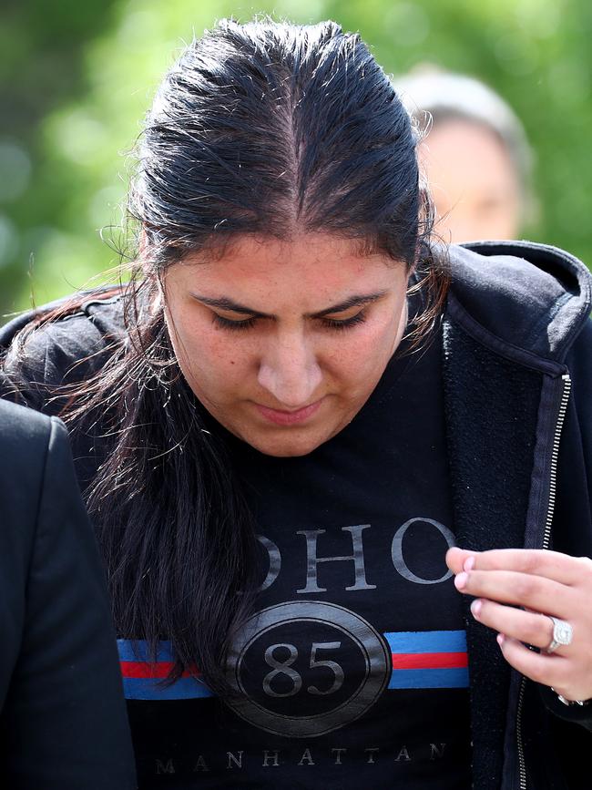 Camila Zeidan outside Lidcombe Coroner’s court. She is now married with two kids. Picture: Toby Zerna