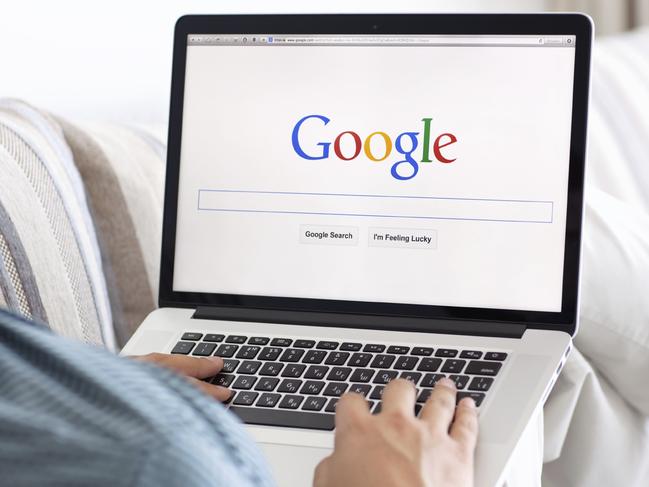 Person using Google to search the internet. Picture: iStock