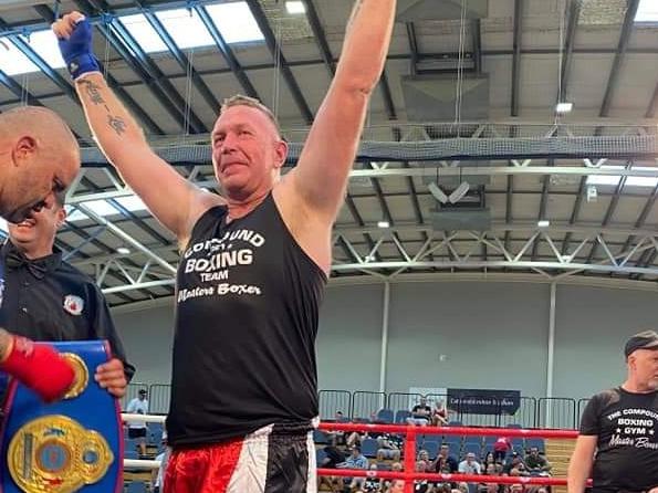 BOXING CHAMPION: Casino resident Corey O'Donnell, 43, has changed his life to drop 84kg, win the Australian World Boxing Federation Novice Heavy Weight title earlier this year and play Aussie rules for the Casino Lions.