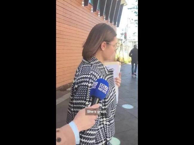 Defence solicitor Mickaela Mate leaves Blacktown Local Court