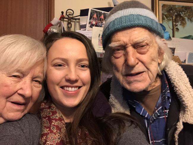 Tom Nemaric and Marija Nemaric with their granddaughter, Jess. Picture: Supplied