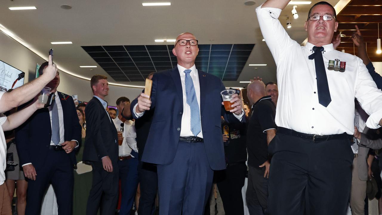 The Opposition Leader headed to Townsville, home of the largest number of Defence personnel in Australia, after attending a Dawn Service in Brisbane earlier. Picture: Richard Dobson / Newswire