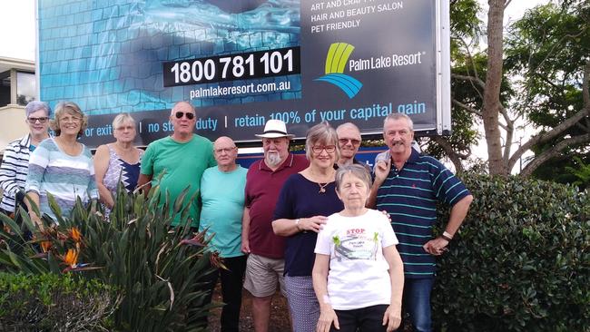 Palm Lake Resort Eagleby residents have united in opposition to plans to build a Second M1 through their suburb.