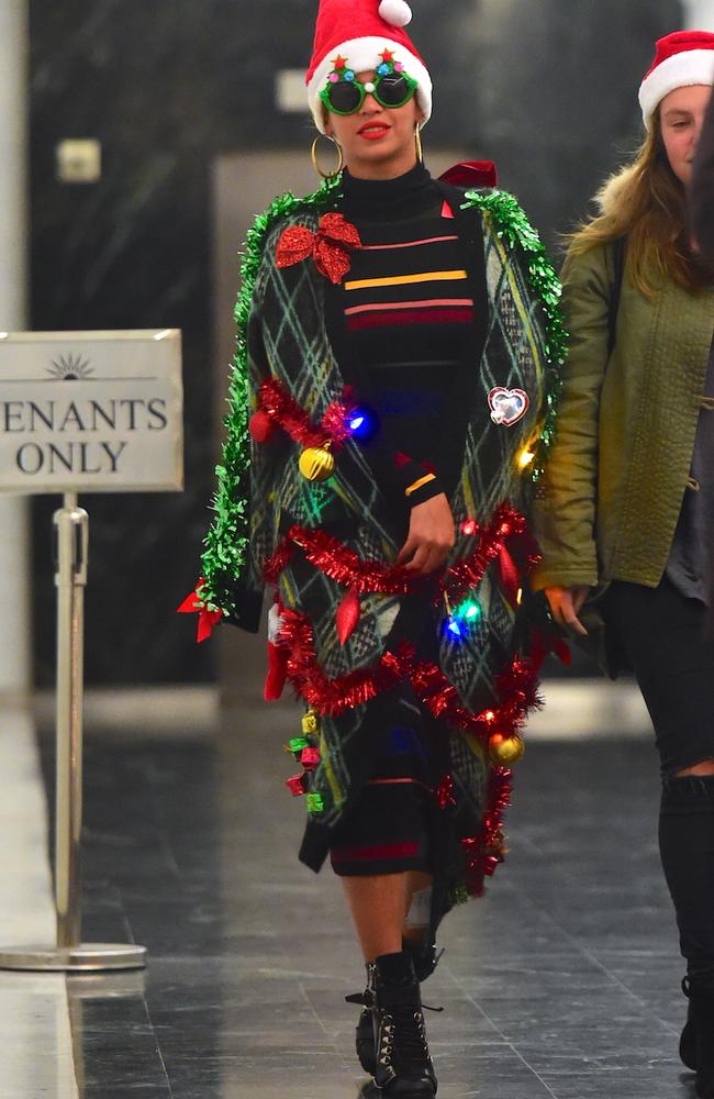 Maybe tinsel will be this year’s hottest fashion trend.