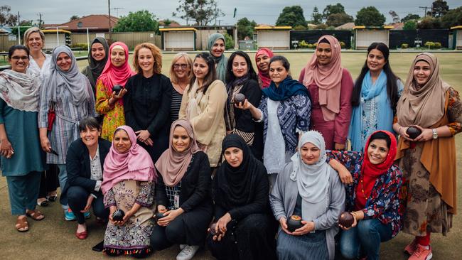 Young women and girls from diverse backgrounds gathered at Fawkner Bowls Club to celebrate the success of the Count Me In Too program. Source: Supplied