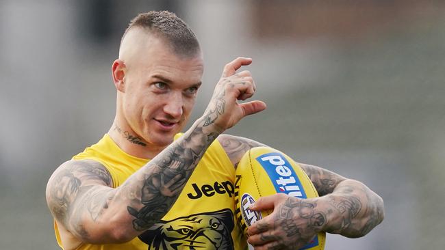 Richmond’s Dustin Martin will miss tonight’s match against Hawthorn with a rib injury